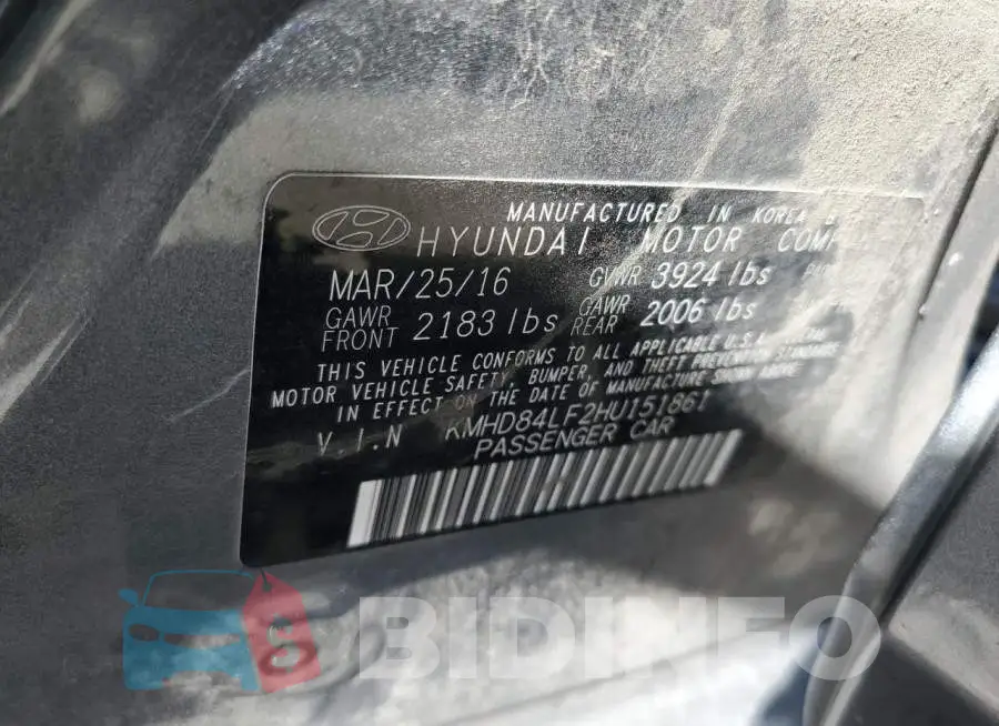 KMHD84LF2HU151861 Photo# 10