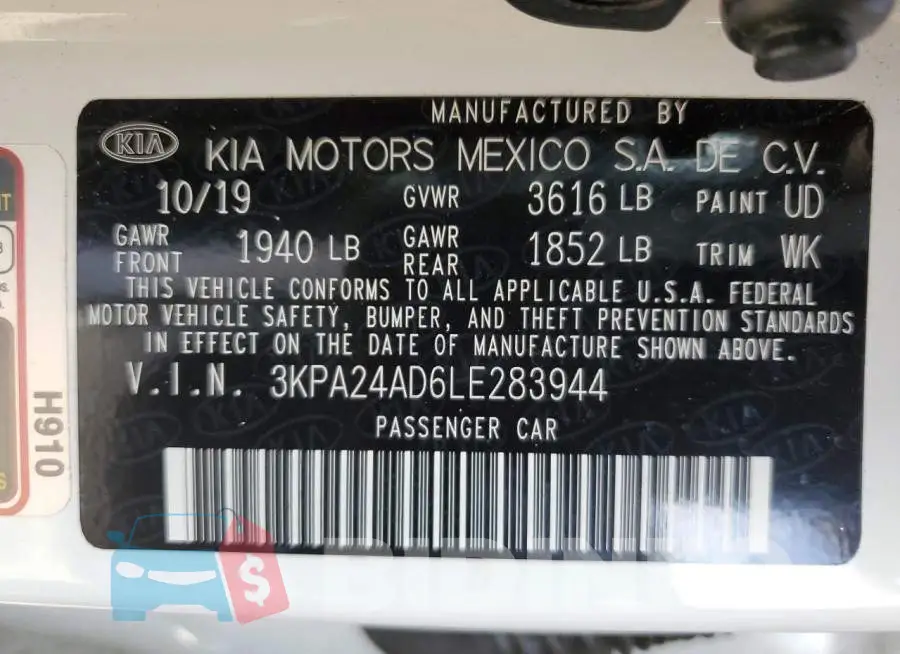3KPA24AD6LE283944 Photo# 10