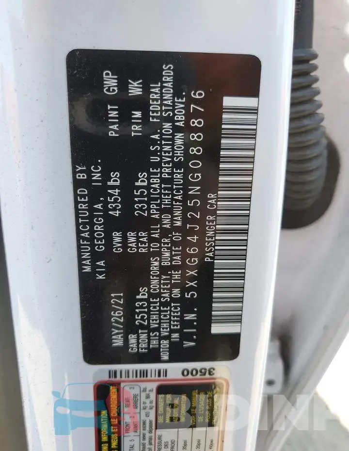 5XXG64J25NG088876 Photo# 10