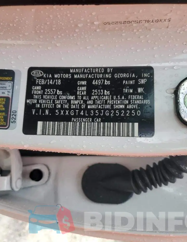 5XXGT4L35JG252250 Photo# 10