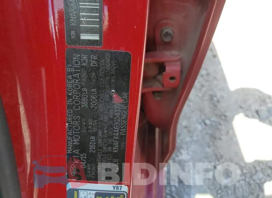 KNAFX4A69G5437764 Photo# 10