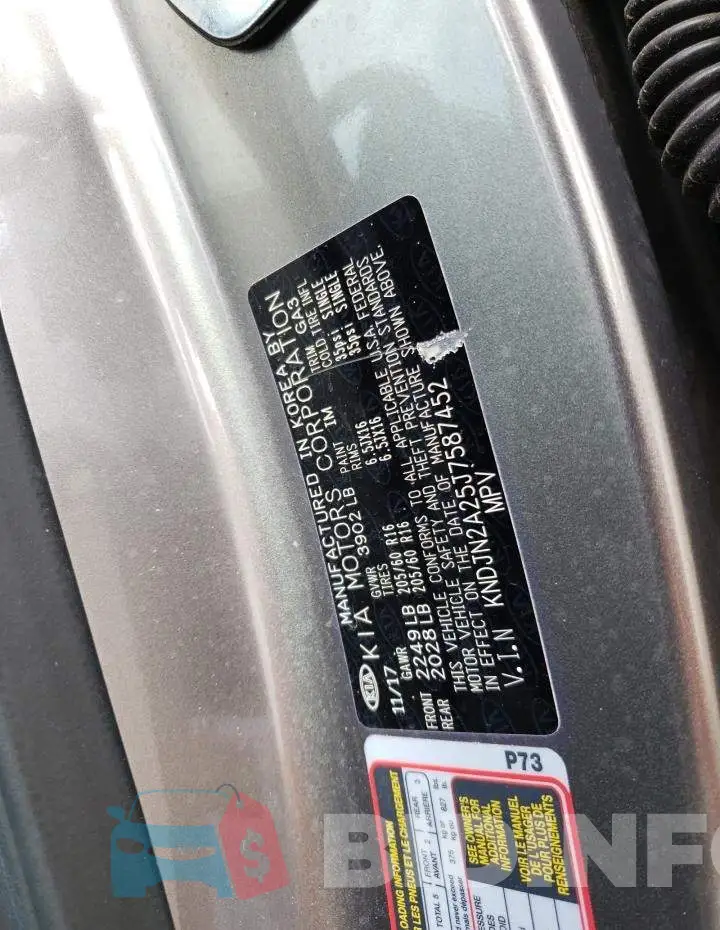 KNDJN2A25J7587452 Photo# 10