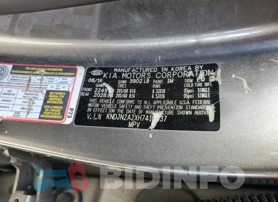 KNDJN2A2XH7410437 Photo# 10