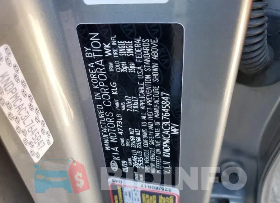KNDPMCAC3L7645847 Photo# 10