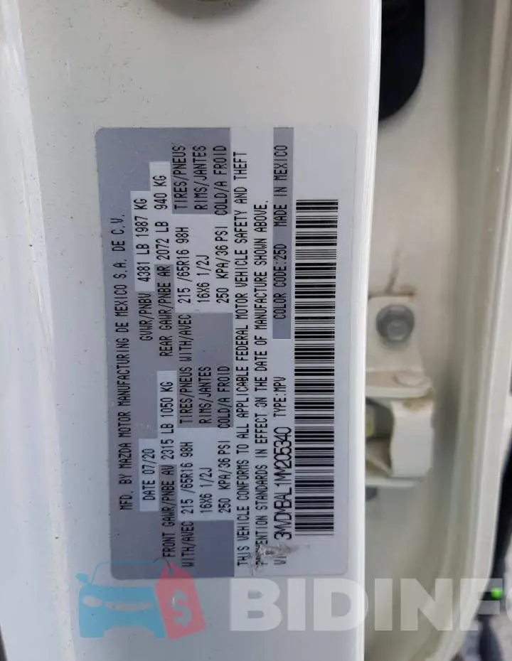 3MVDMBAL1MM205340 Photo# 10