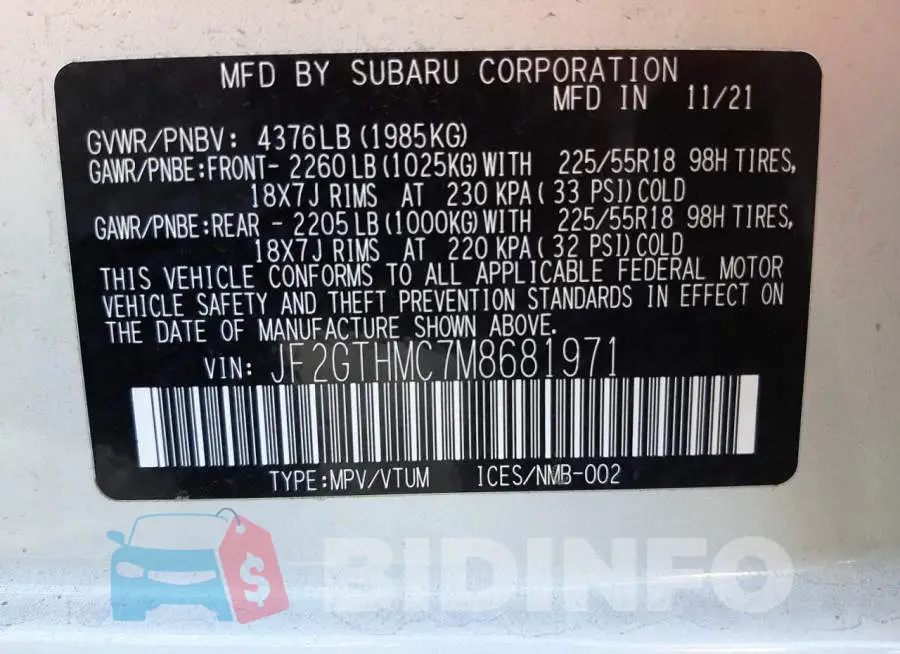 JF2GTHMC7M8681971 Photo# 10
