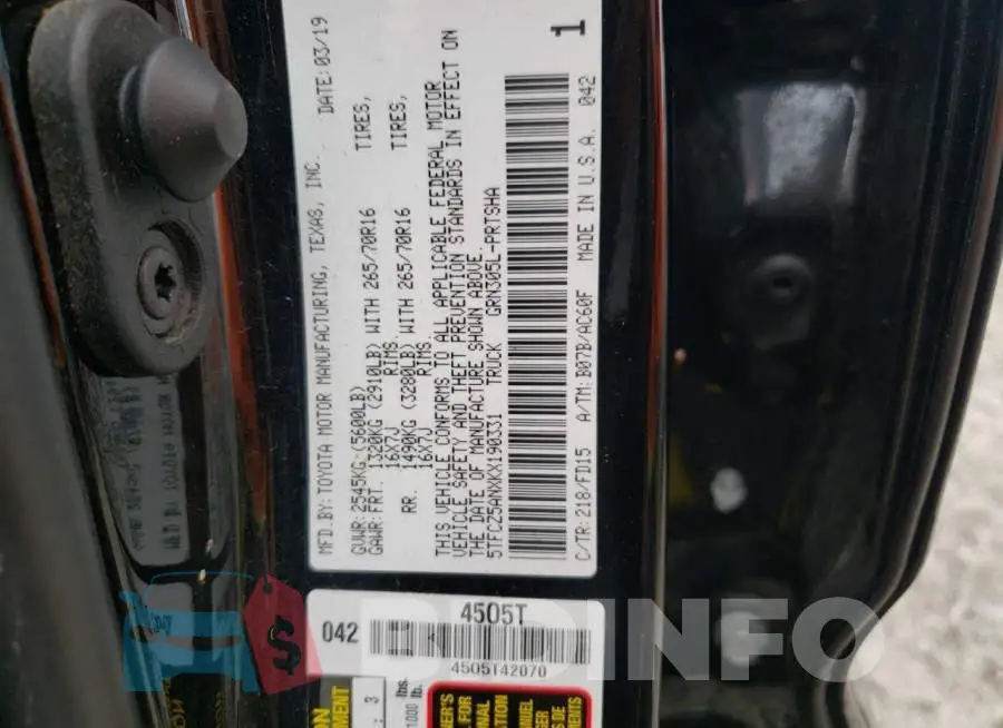 5TFCZ5ANXKX190331 Photo# 10