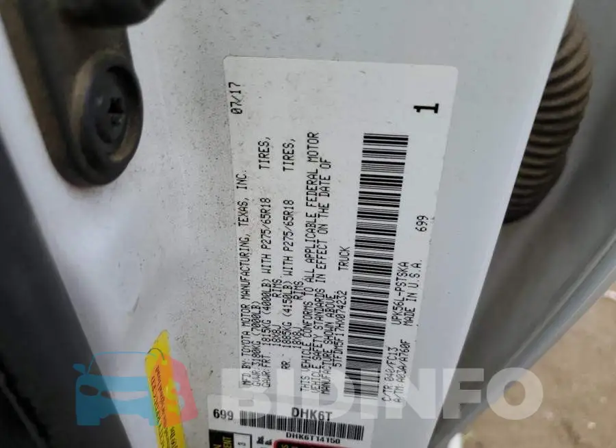 5TFDM5F17HX074232 Photo# 10