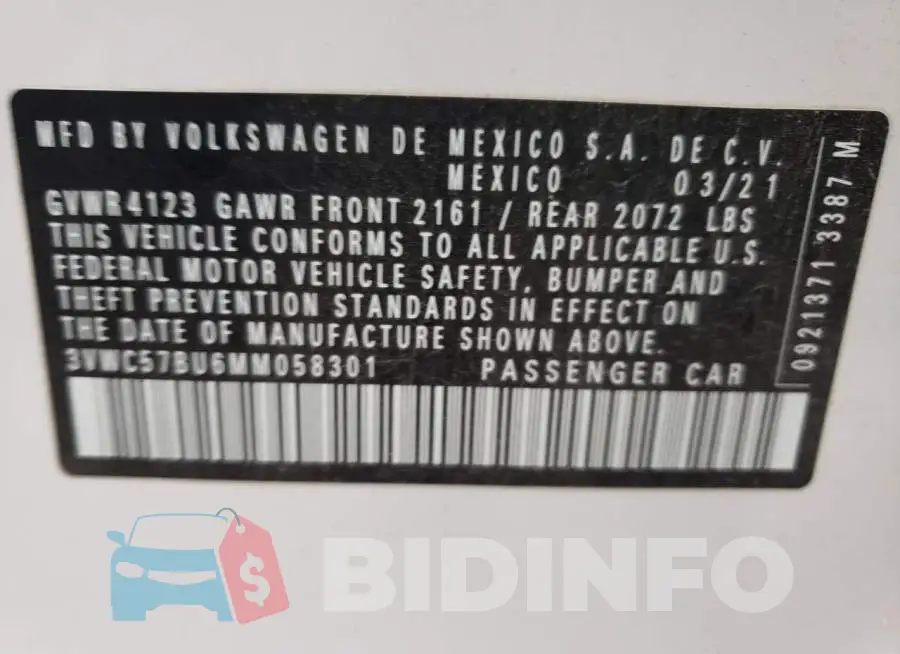 3VWC57BU6MM058301 Photo# 12