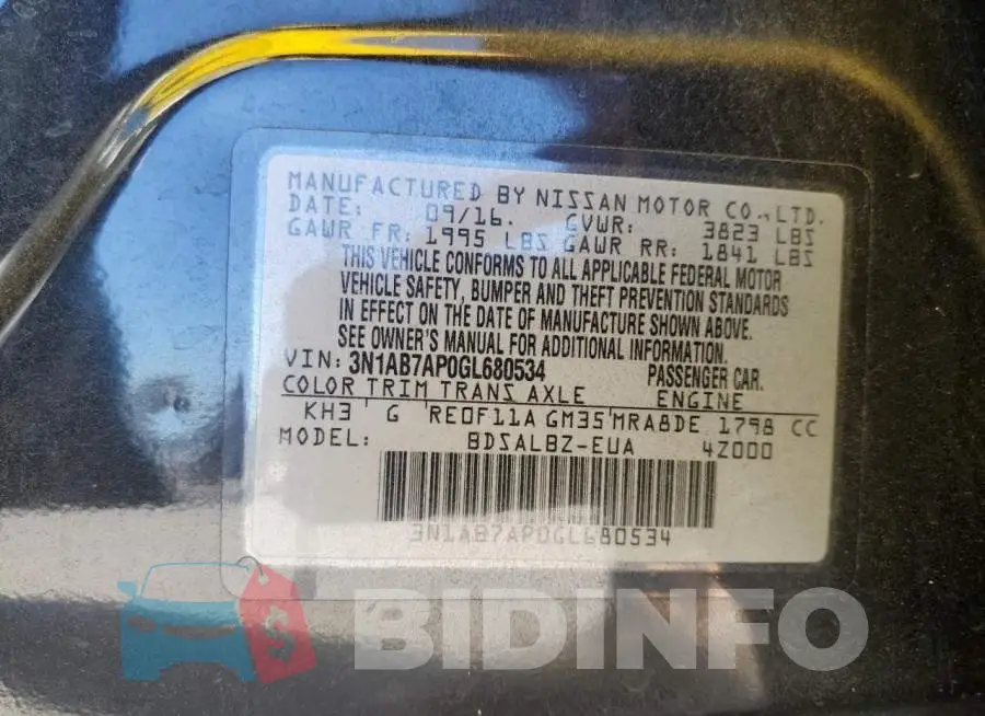 3N1AB7AP0GL680534 Photo# 10