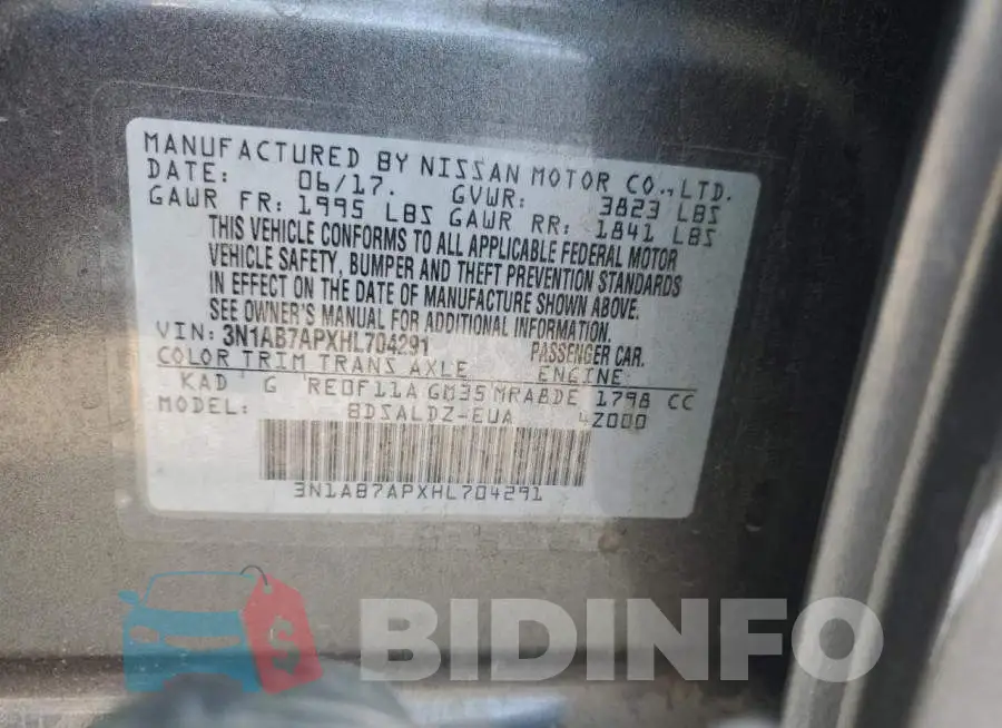 3N1AB7APXHL704291 Photo# 10