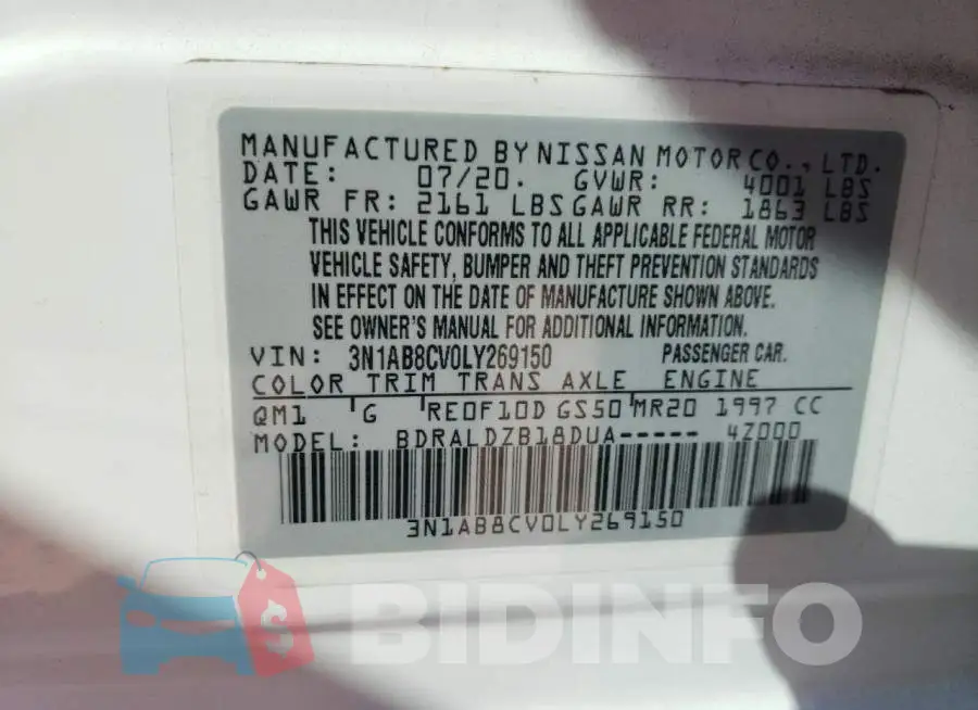 3N1AB8CV0LY269150 Photo# 12