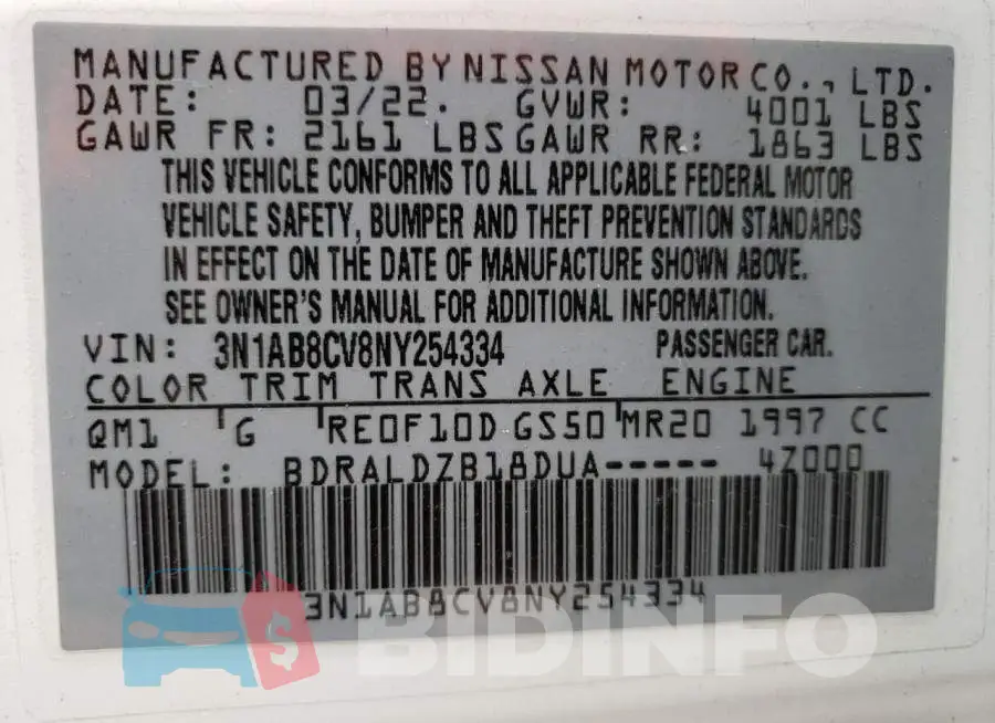 3N1AB8CV8NY254334 Photo# 12