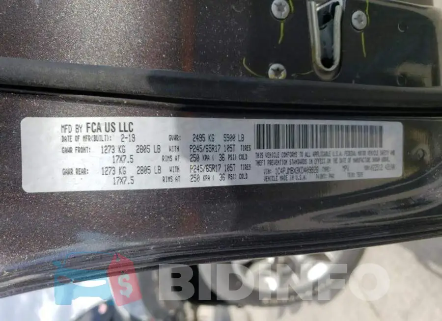 1C4PJMBX3KD409926 Photo# 10