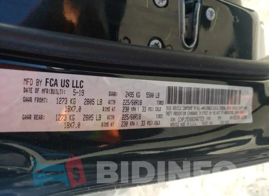 1C4PJMDX8KD467723 Photo# 10