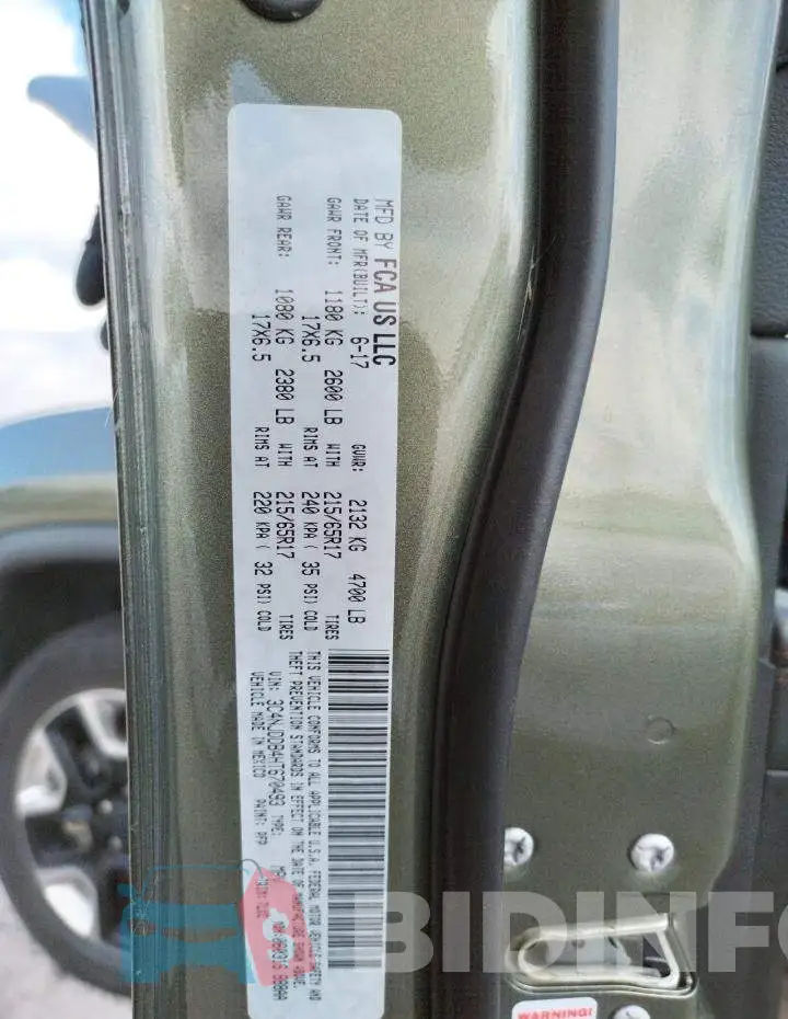 3C4NJDDB4HT670493 Photo# 10