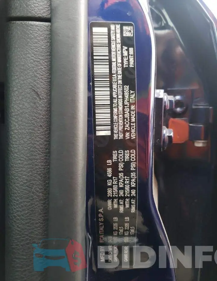 ZACCJBAB1JPH48502 Photo# 10