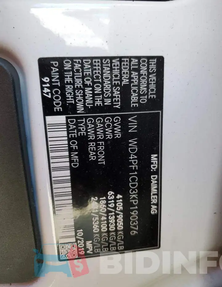 WD4PF1CD3KP190376 Photo# 10