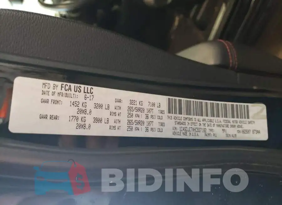 1C4SDJCTXHC937182 Photo# 10