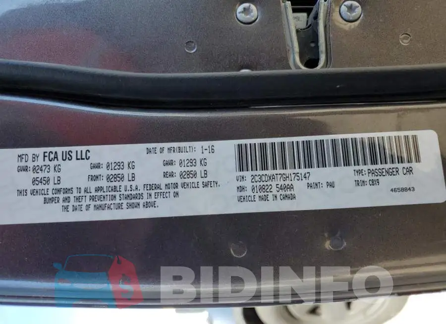 2C3CDXAT7GH175147 Photo# 10