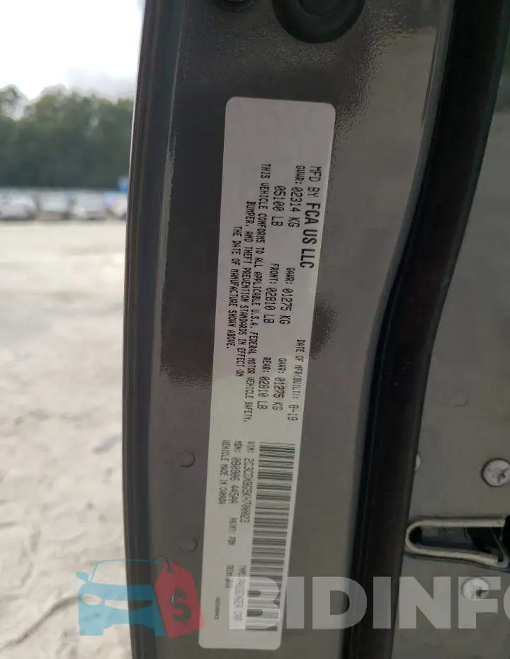 2C3CDXBG5KH700023 Photo# 10