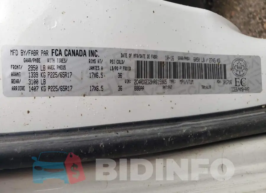 2C4RDGEG9HR615965 Photo# 10