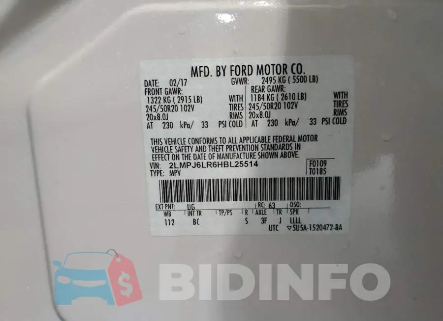 2LMPJ6LR6HBL25514 Photo# 10