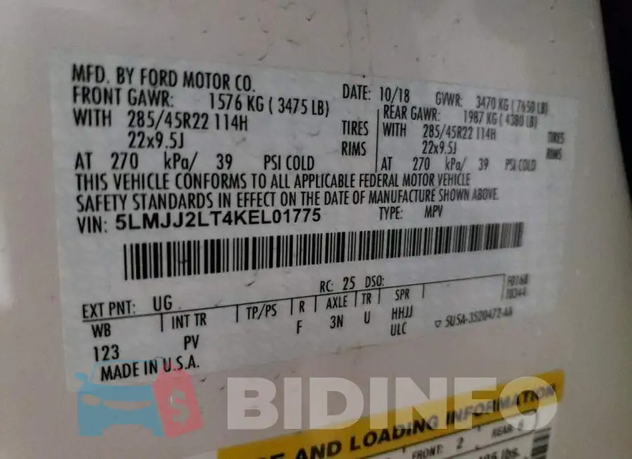 5LMJJ2LT4KEL01775 Photo# 10