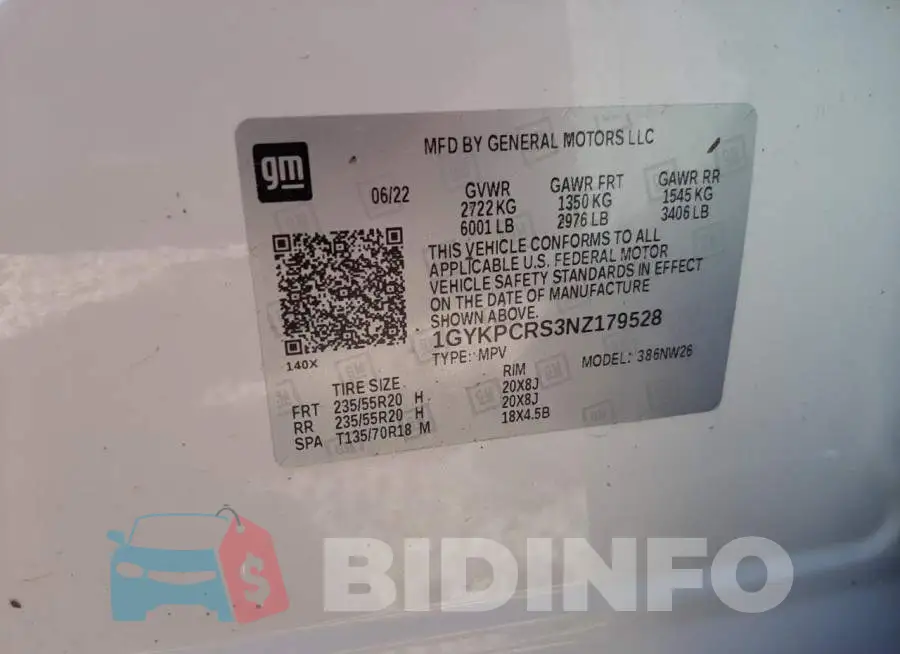 1GYKPCRS3NZ179528 Photo# 10