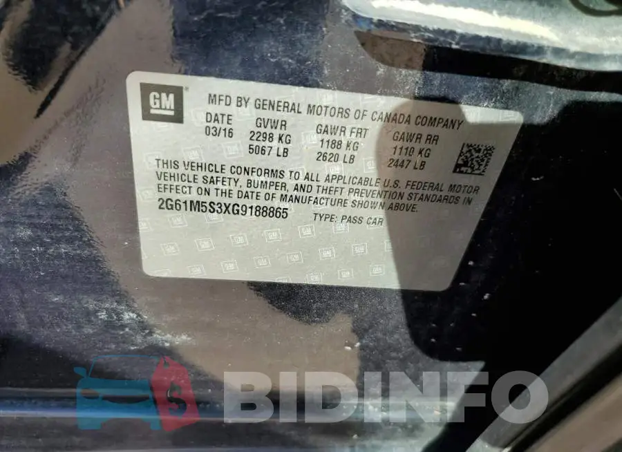 2G61M5S3XG9188865 Photo# 10
