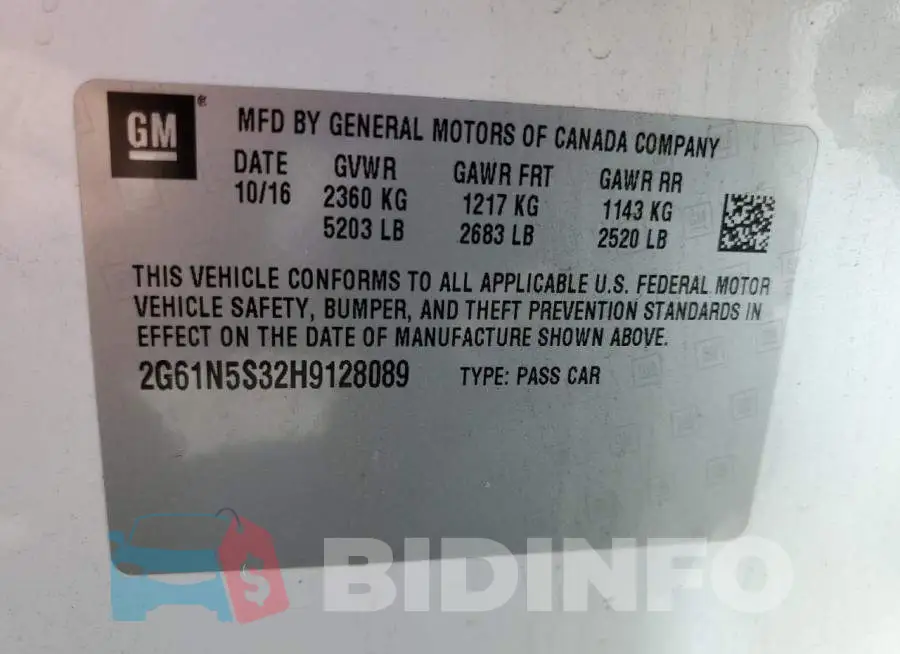 2G61N5S32H9128089 Photo# 10