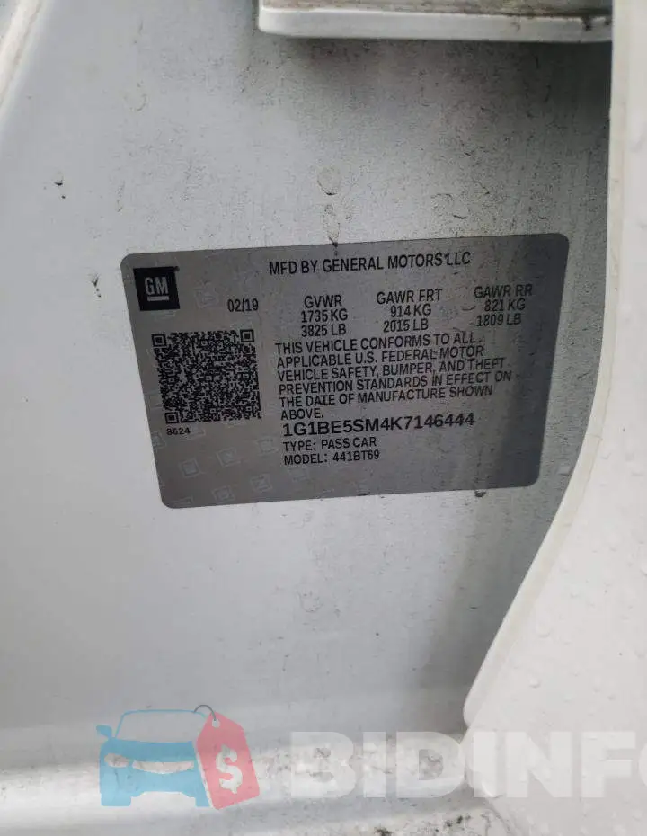 1G1BE5SM4K7146444 Photo# 12