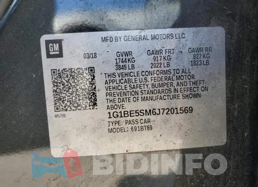 1G1BE5SM6J7201569 Photo# 10