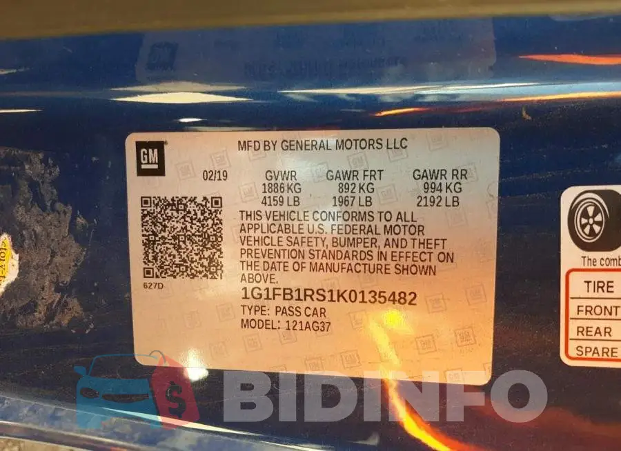 1G1FB1RS1K0135482 Photo# 10