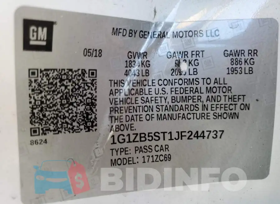 1G1ZB5ST1JF244737 Photo# 10