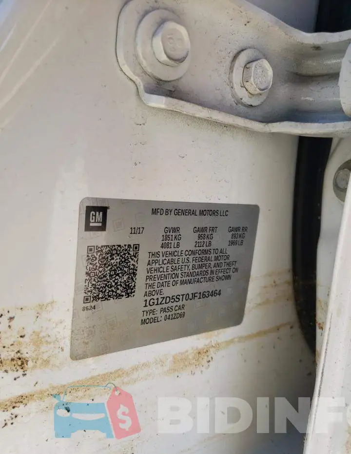 1G1ZD5ST0JF163464 Photo# 10
