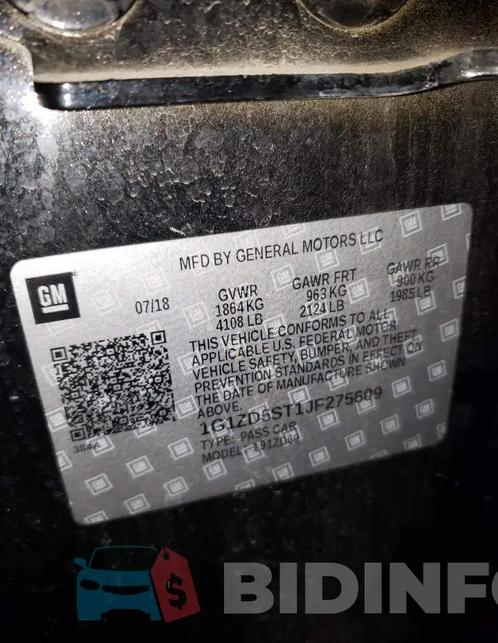 1G1ZD5ST1JF275609 Photo# 10