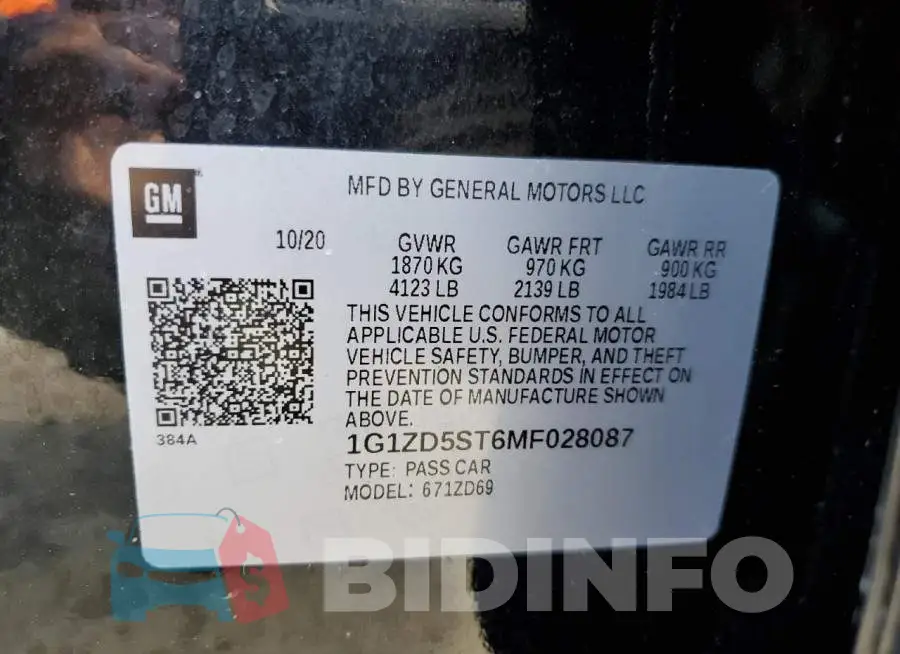 1G1ZD5ST6MF028087 Photo# 13