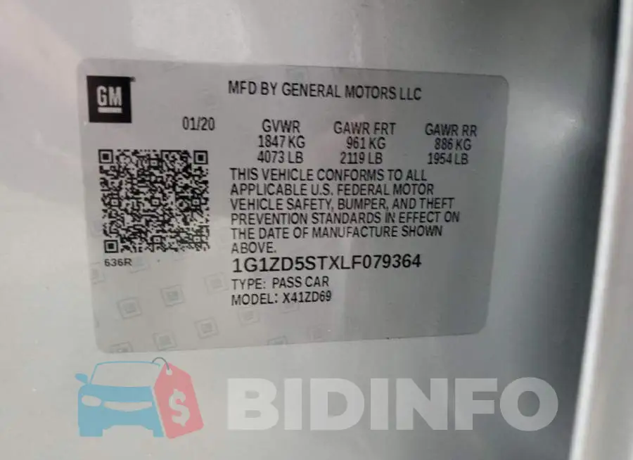 1G1ZD5STXLF079364 Photo# 12
