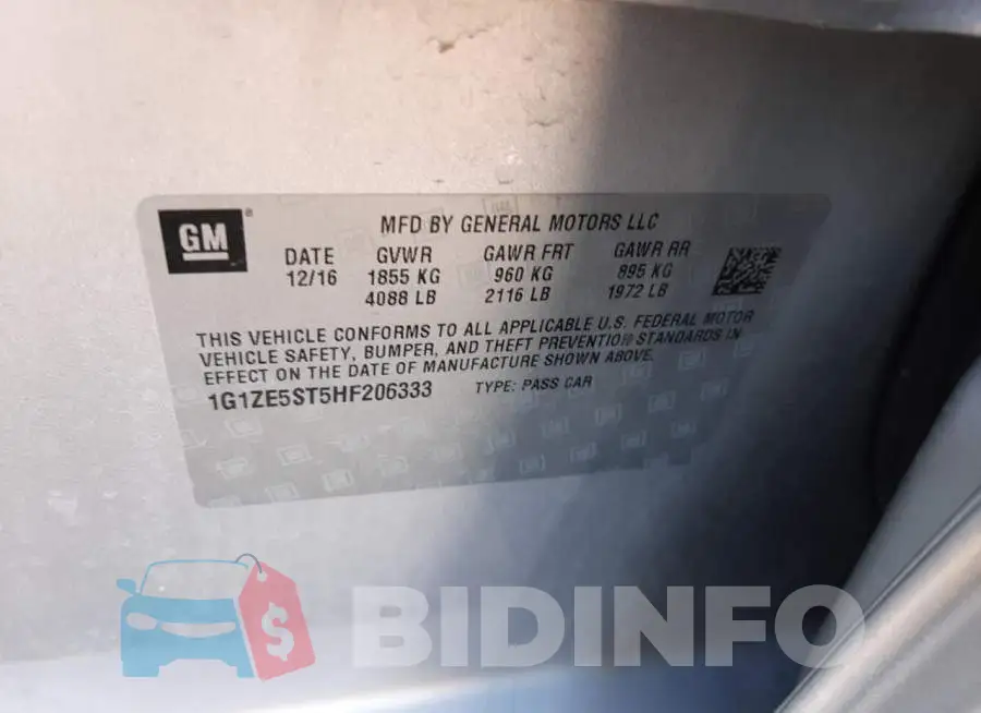 1G1ZE5ST5HF206333 Photo# 10