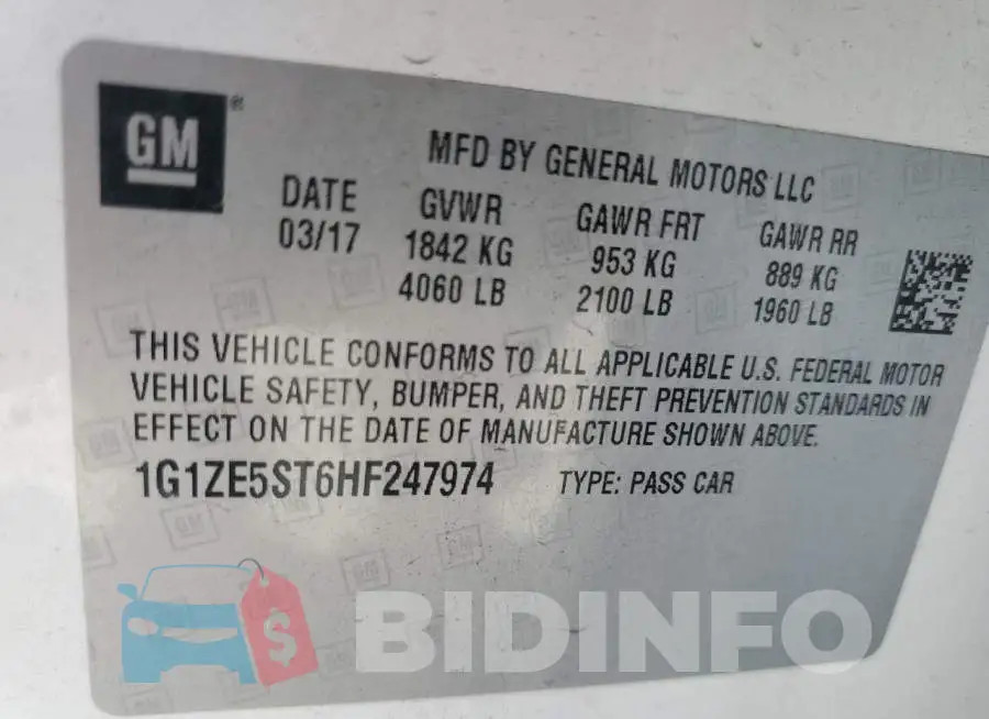 1G1ZE5ST6HF247974 Photo# 10