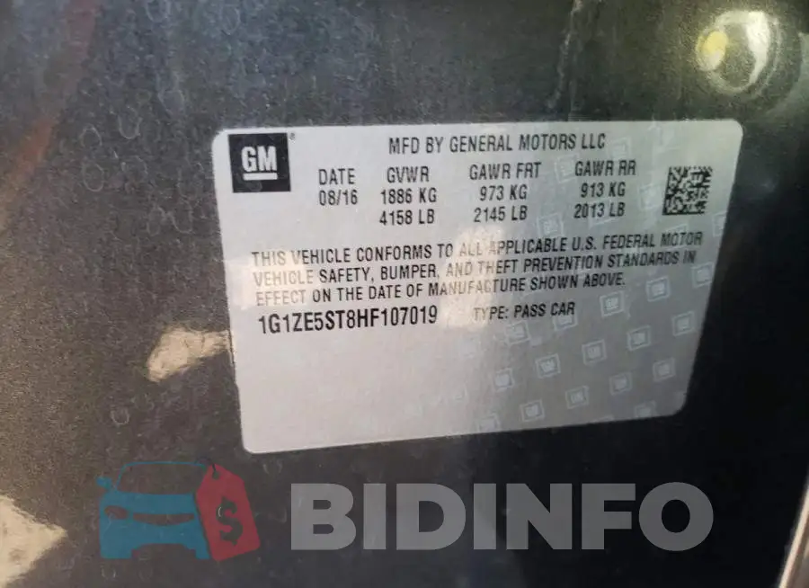1G1ZE5ST8HF107019 Photo# 10