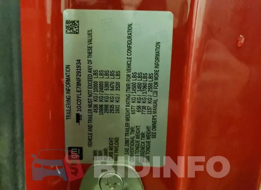 1GC0YLE78NF291934 Photo# 12