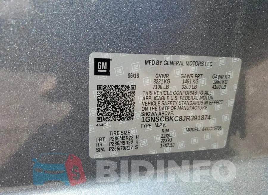 1GNSCBKC8JR391874 Photo# 10