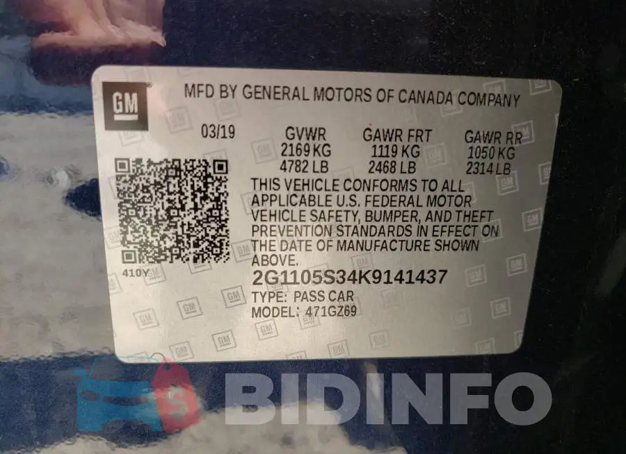 2G1105S34K9141437 Photo# 10