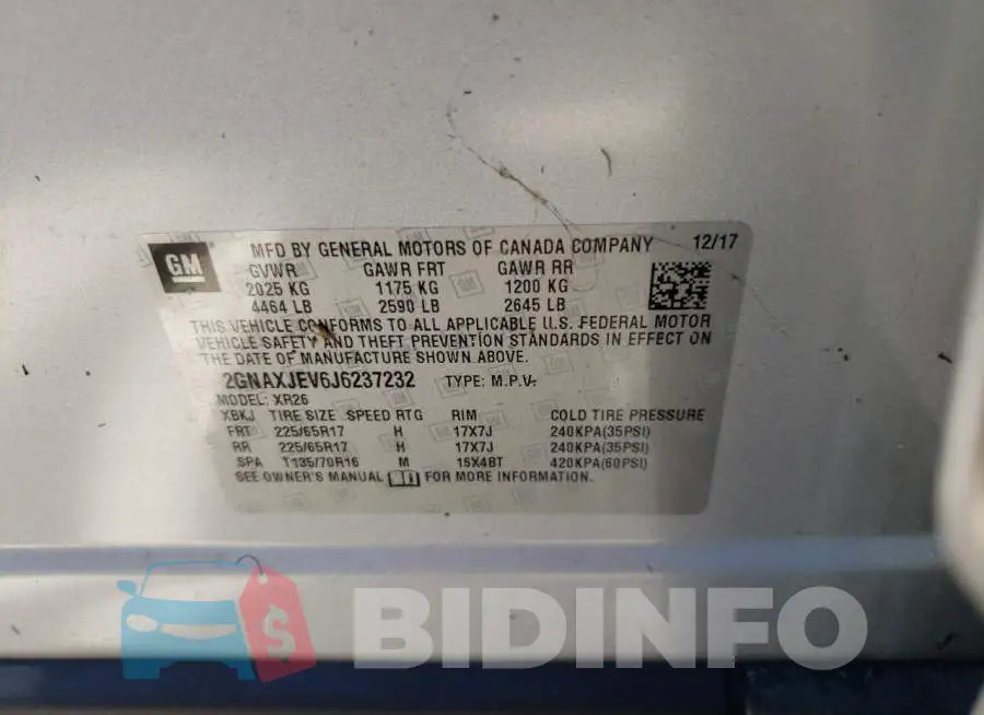 2GNAXJEV6J6237232 Photo# 10