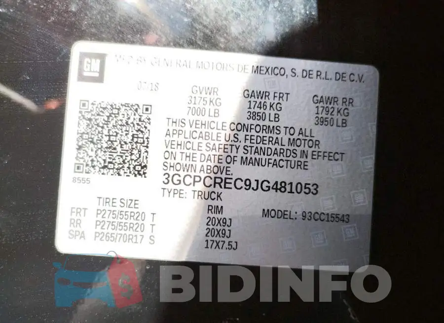 3GCPCREC9JG481053 Photo# 10