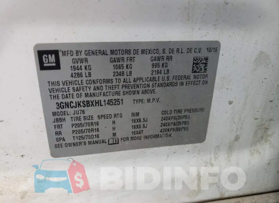 3GNCJKSBXHL145251 Photo# 10