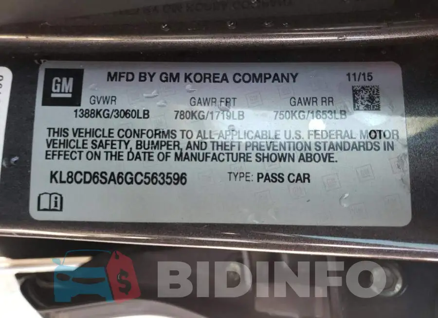 KL8CD6SA6GC563596 Photo# 10