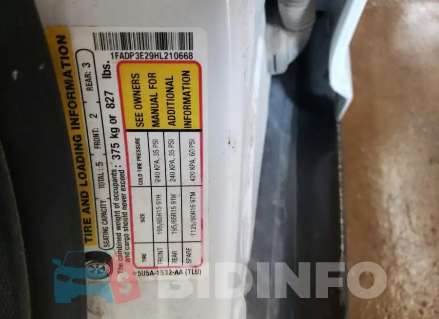 1FADP3E29HL210668 Photo# 10